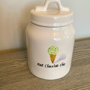 Rae Dunn Mint Chocolate Chip canister